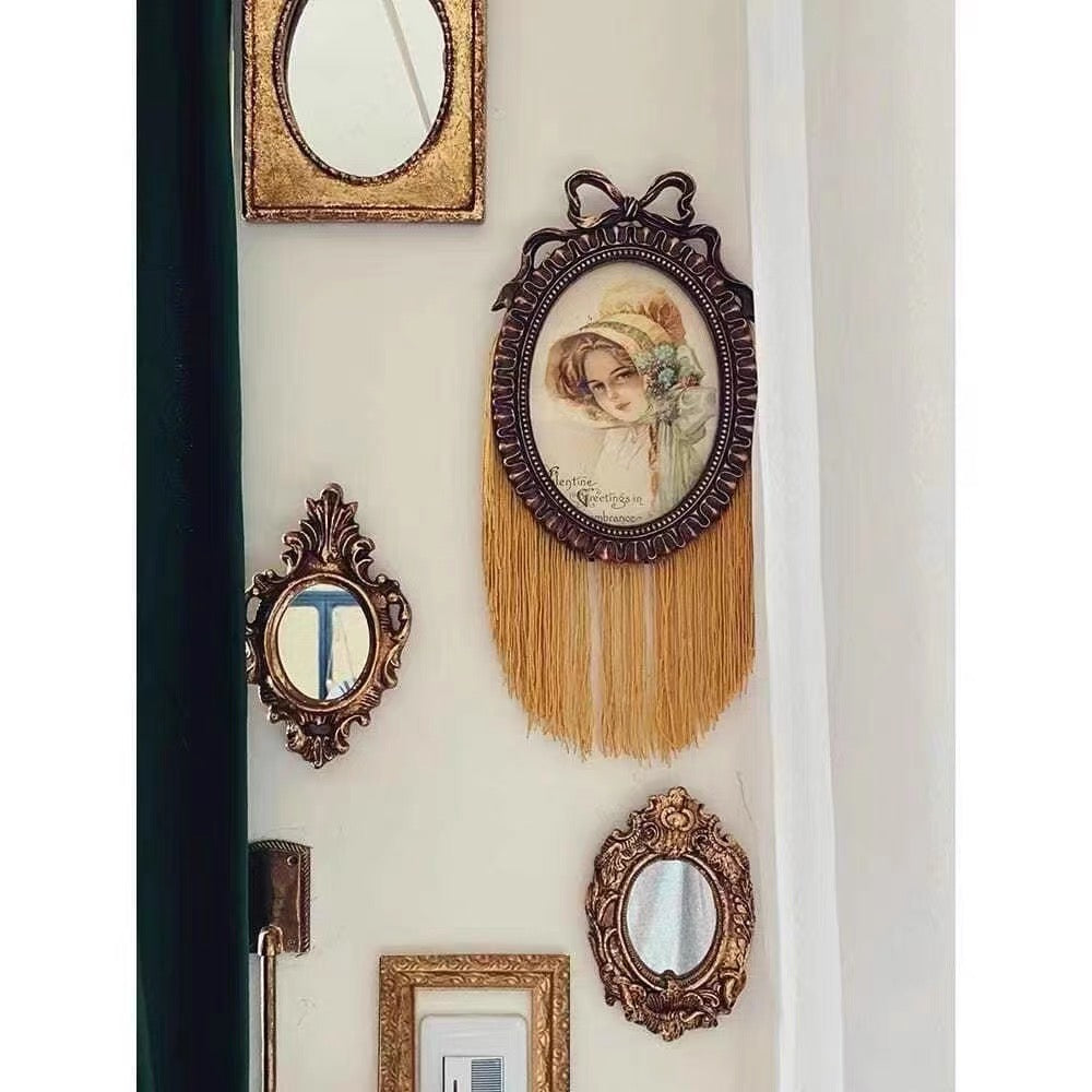 Bronze Vintage Style Photo Frame with Fringes