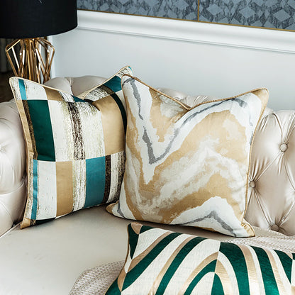 Modern Gold Marble Cushion Cover