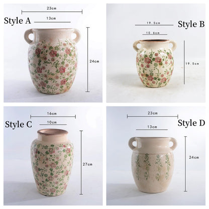 Japanese style handmade ceramic vase