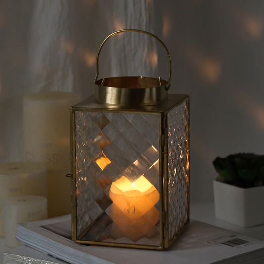 Vintage Inspired Glass Lantern Illuminate Your Space with Timeless Elegance