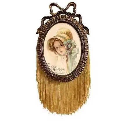 Bronze Vintage Style Photo Frame with Fringes