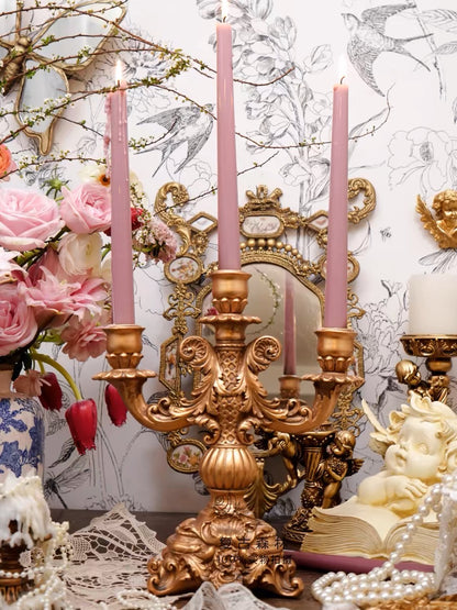 French Vintage Inspired Cinderella Candlestick Holders