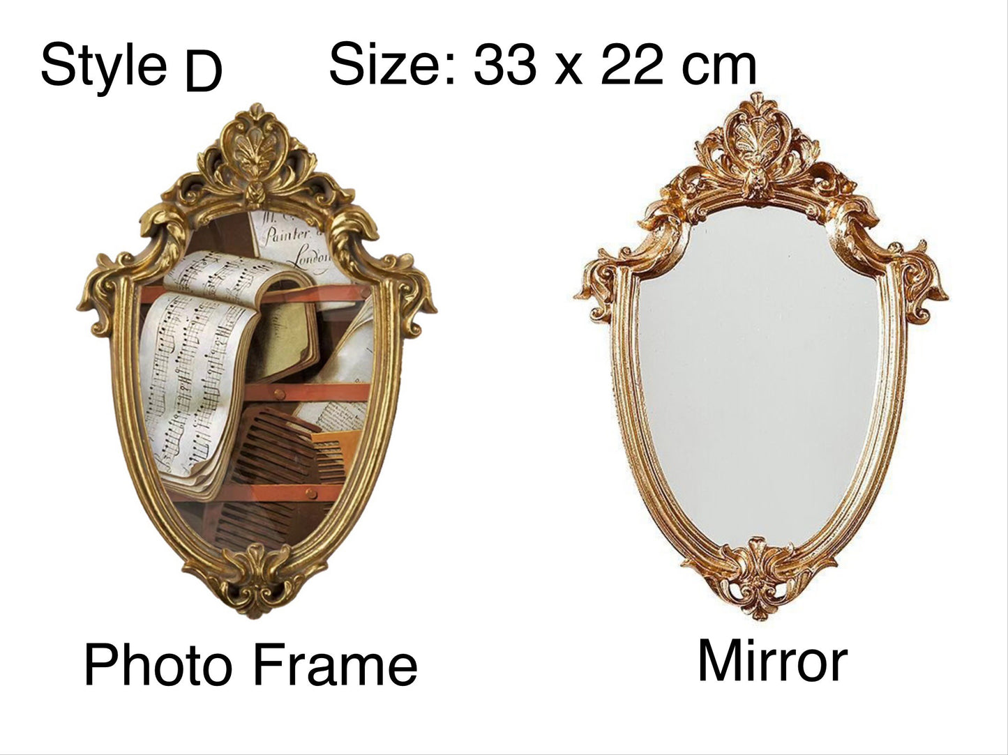 French Style Gold Photo Frame Set Wall Art