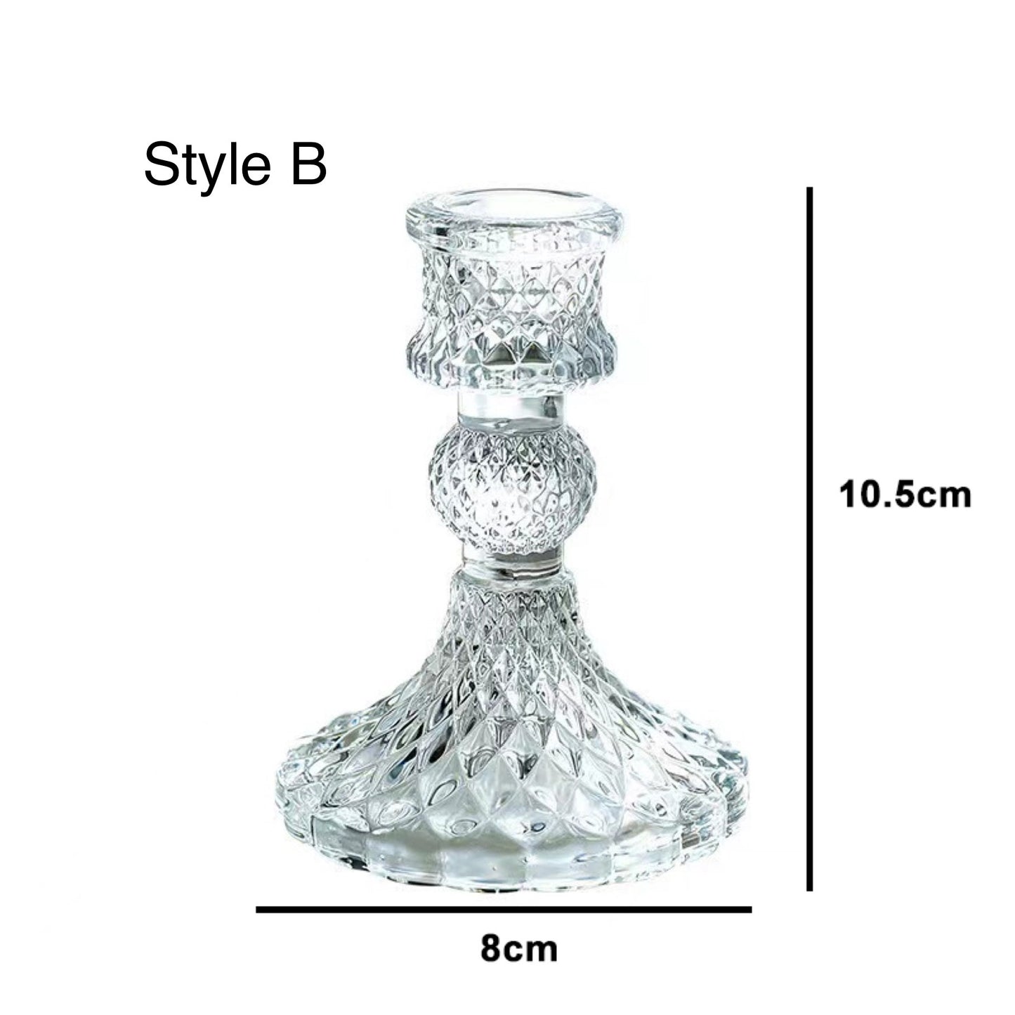 Glass Candle Holder Set