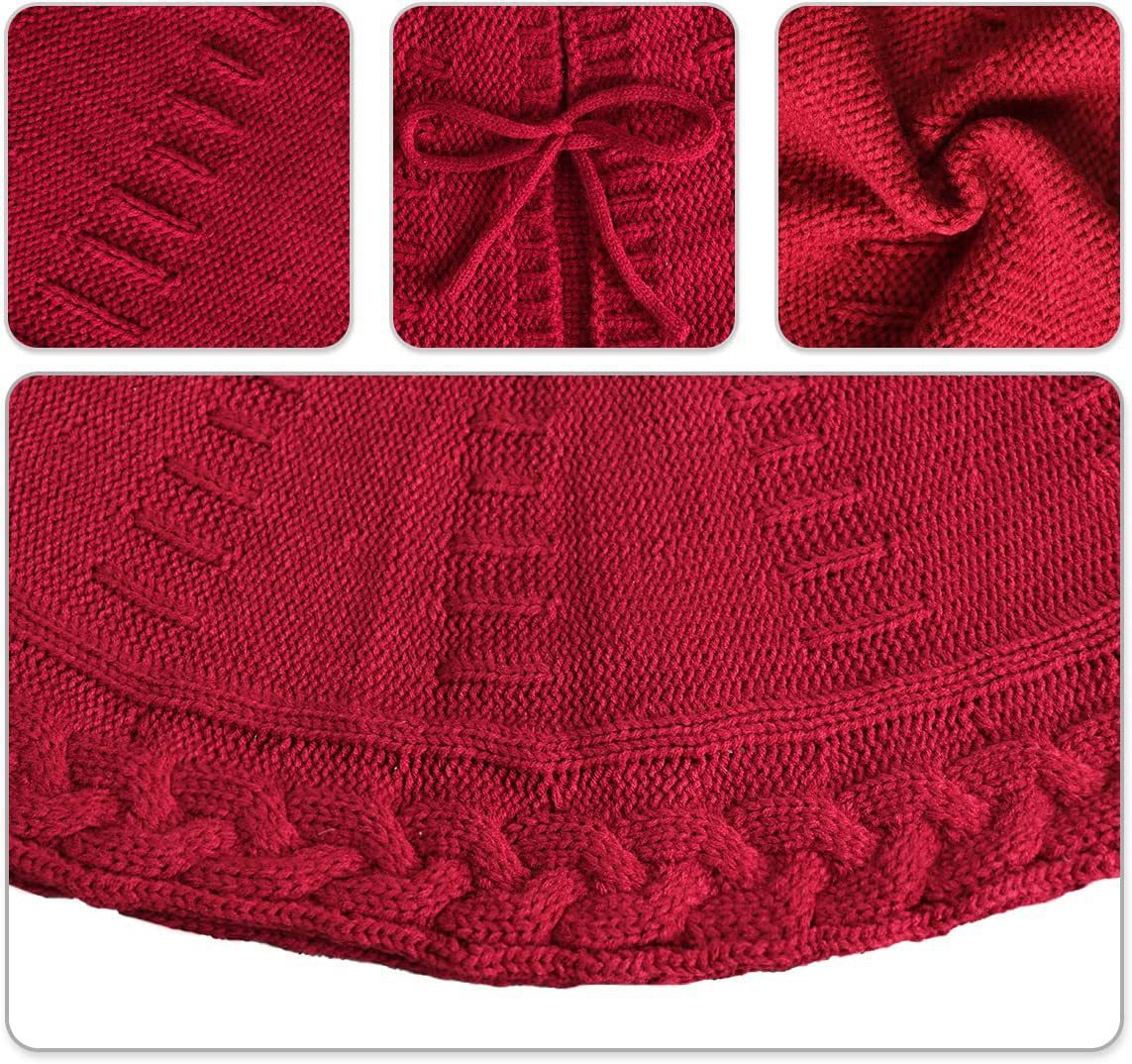 Knitted Christmas tree skirt