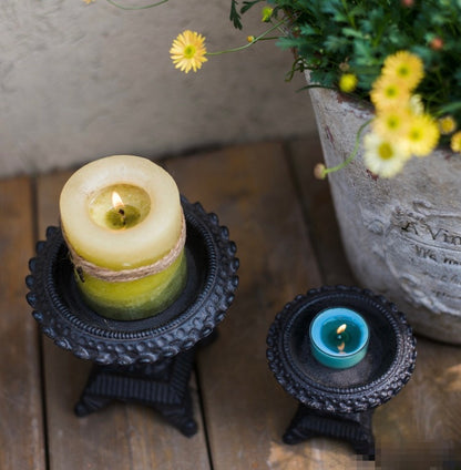 Black Metal Candlestick Holders