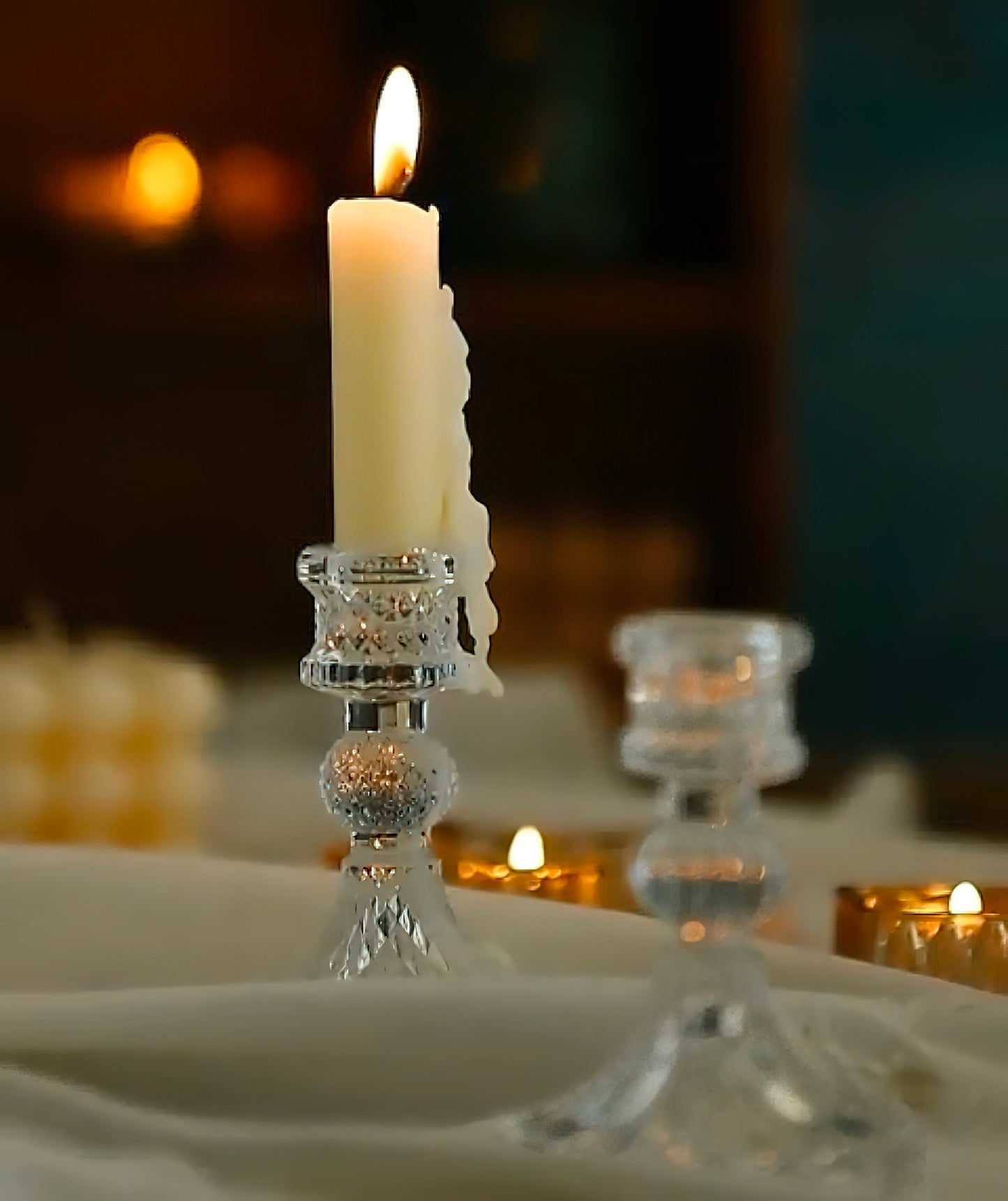 Glass Candle Holder Set