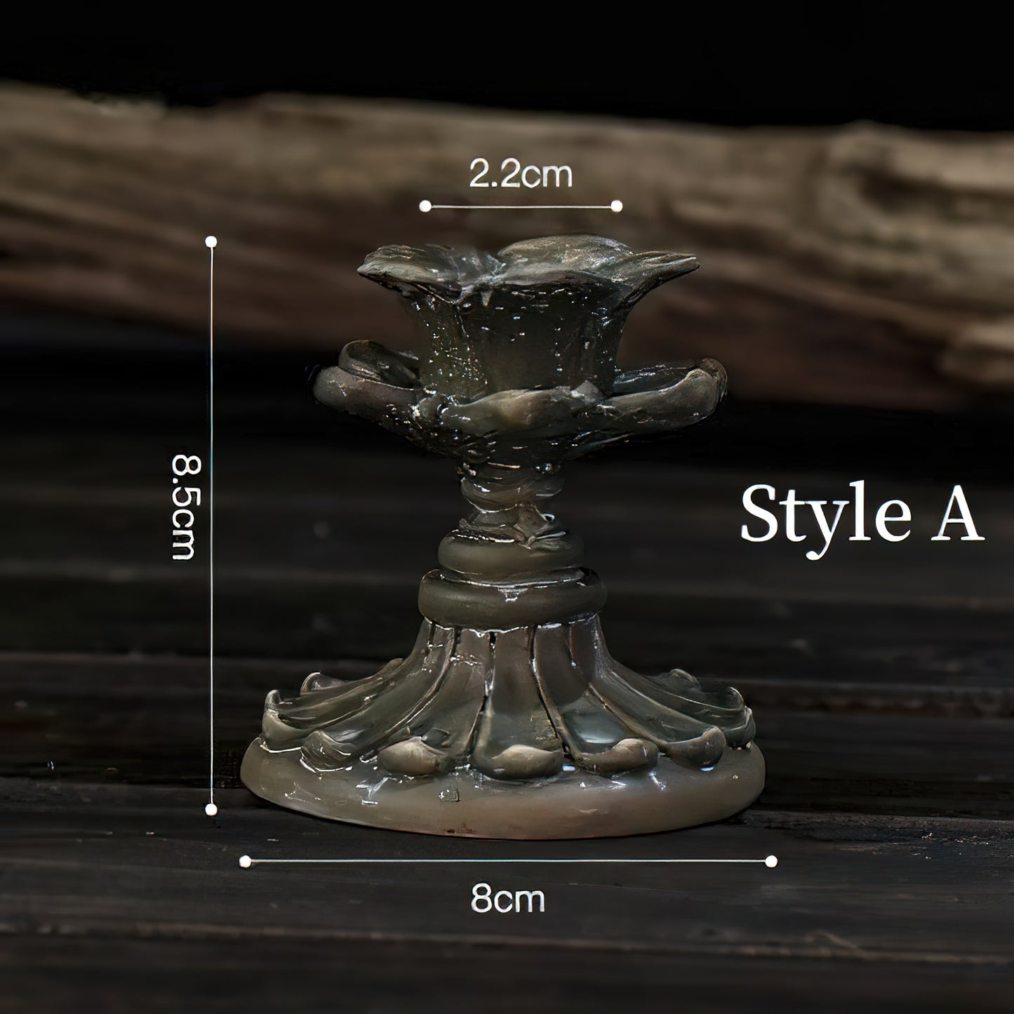 3 Piece Vintage Inspired Bronze Candlestick Holders