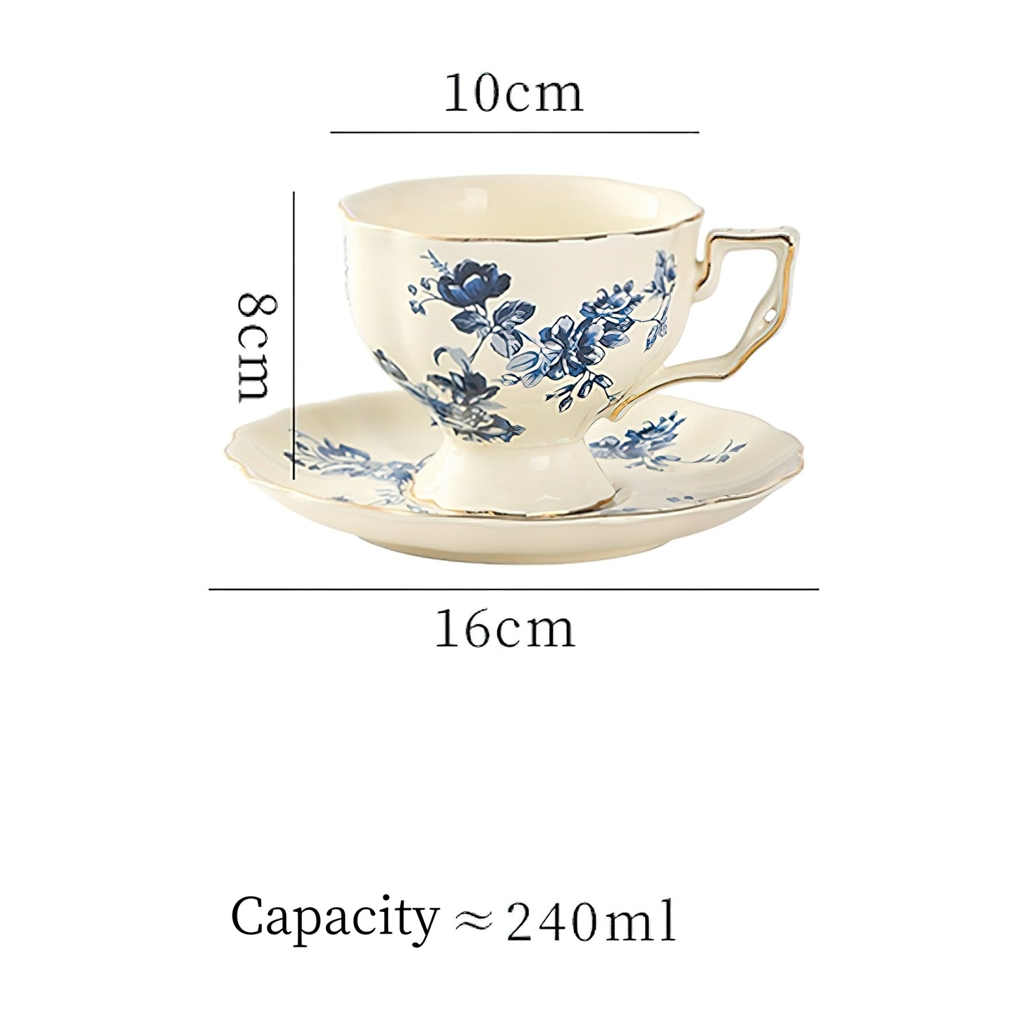 Vintage Style Ceramic Orchid Tea Set