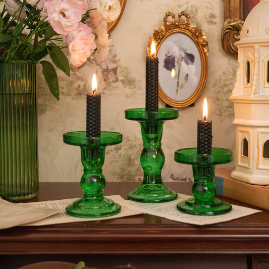 Vintage- Inspired Glass Candle Holders