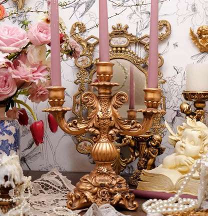 French Vintage Inspired Cinderella Candlestick Holders