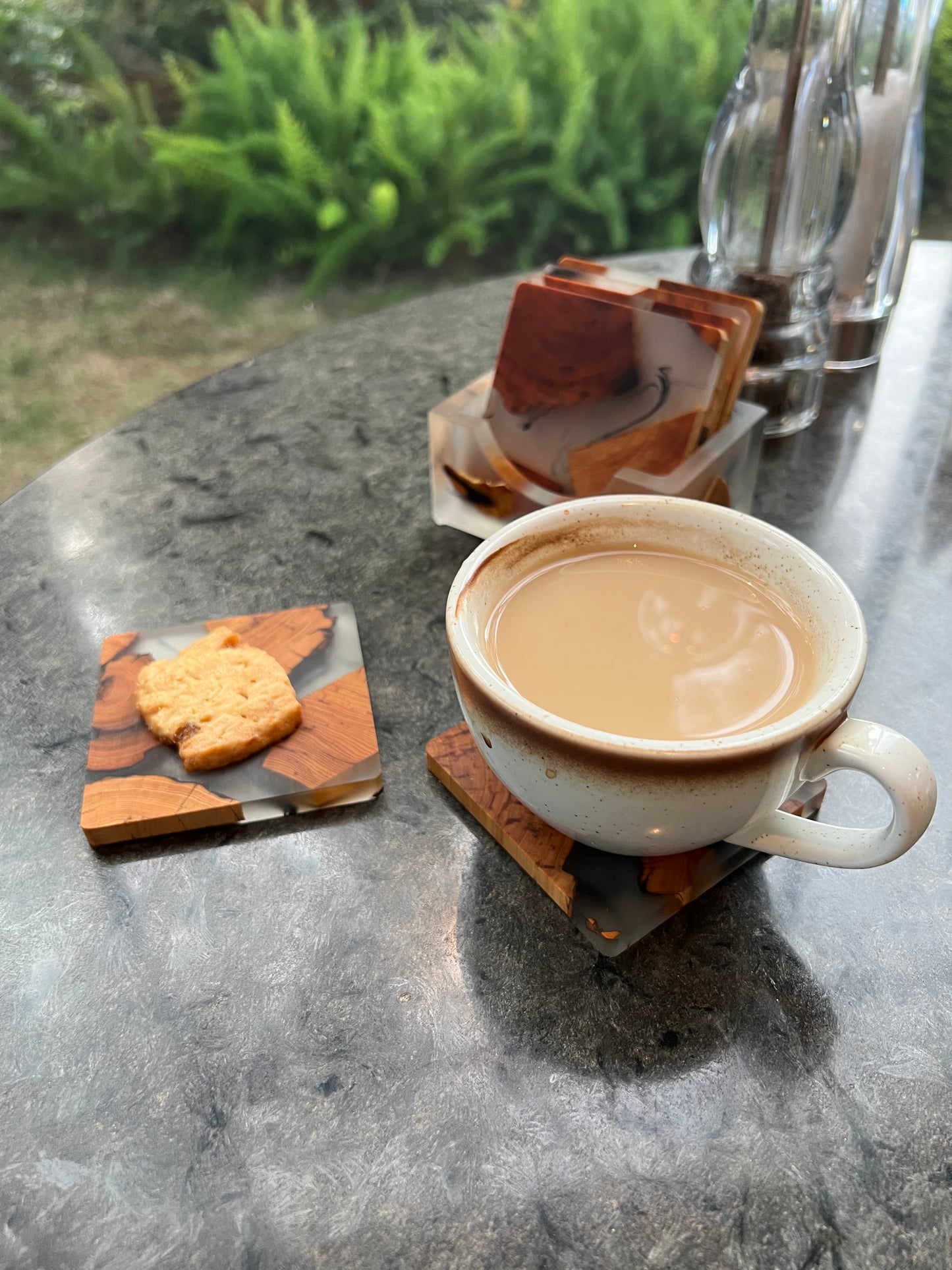 Rustic Real Wood Square Coasters Sets