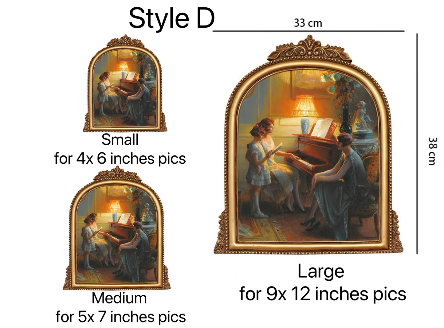 Gold Photo Frame Set Wall Art