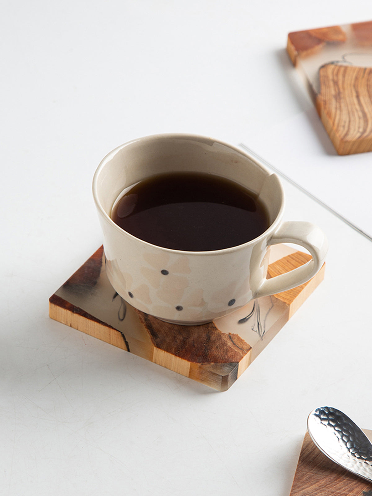 Rustic Real Wood Square Coasters Sets