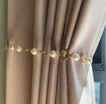 Elegant Pearl Curtain Tiebacks