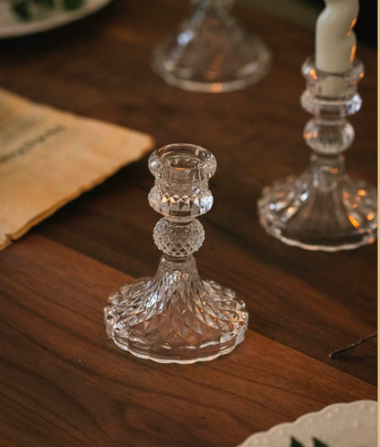 Glass Candle Holder Set