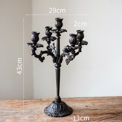 French Vintage Style Metal Cinderella Candlestick Holders