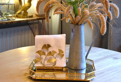 Gold and Silver Metal Napkin Holder