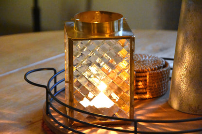 Vintage Inspired Glass Lantern Illuminate Your Space with Timeless Elegance