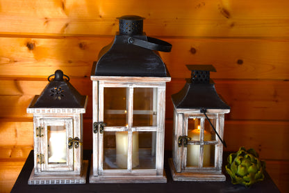 Rustic Nordic Wooden Lantern