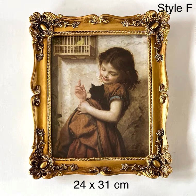 Vintage Inspired Gold Photo Frame Sets