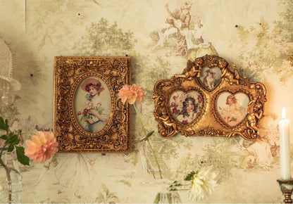 Gold Victorian Vintage Style Angel Photo Frame Wall Art