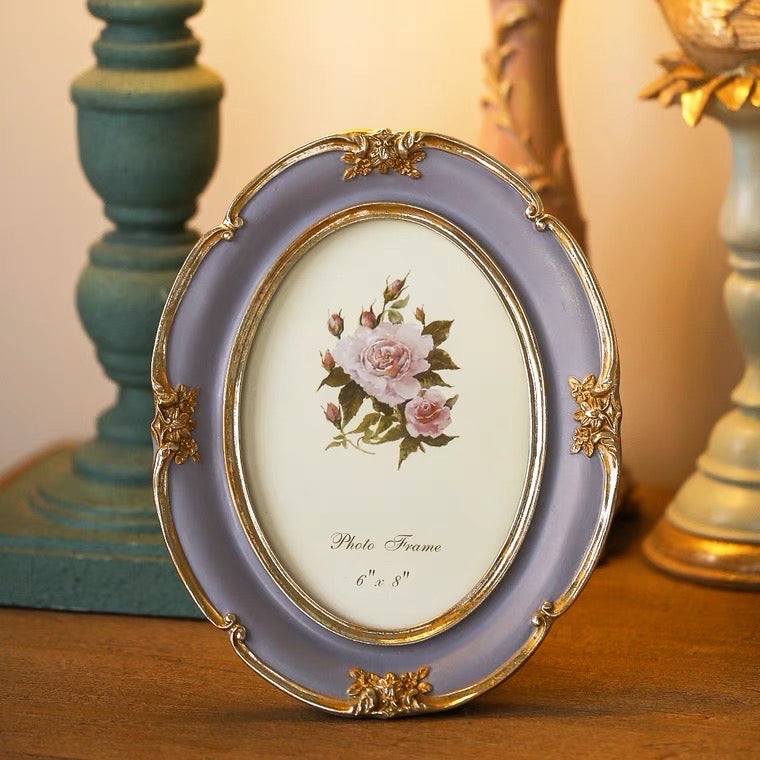 Purple and Gold Vintage Style Photo Frame Wall Art