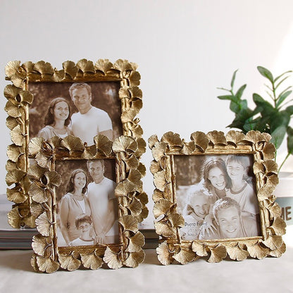 Gold Leaves Photo Frame Wall Art