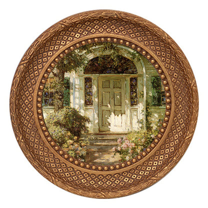 Vintage Inspired Round Photo Frame