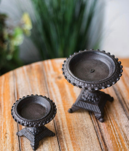 Black Metal Candlestick Holders