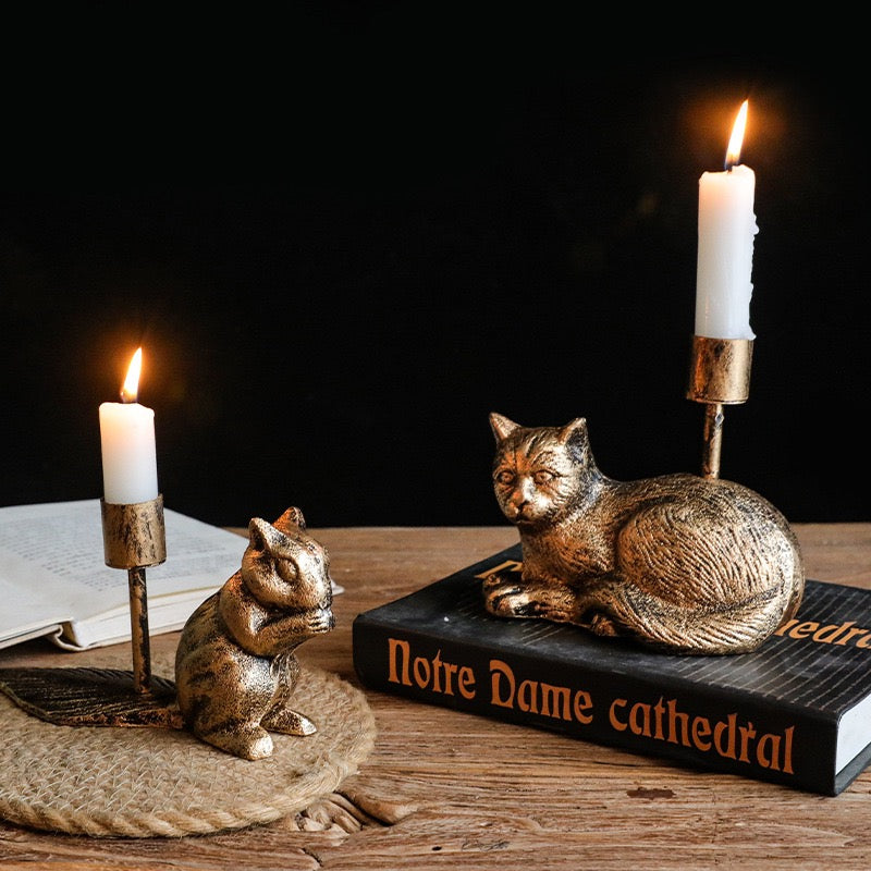 Brass Animal Candlestick Holders