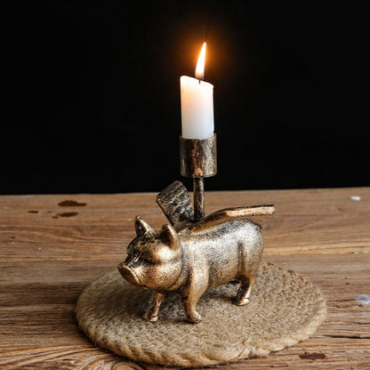 Brass Animal Candlestick Holders