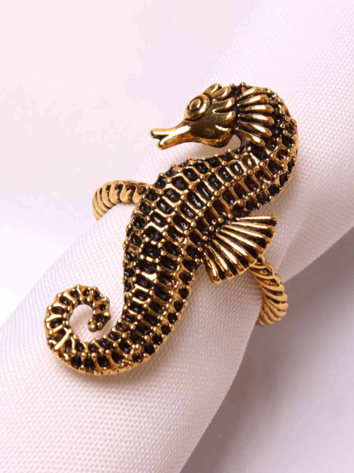 Vintage Inspired Bronze Sealife Napkin Rings (set of 4)