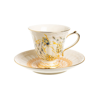 Vintage Style Tea Set with Wheat Pattern