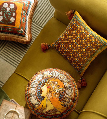 Premium Orange Velvet Cushion Cover