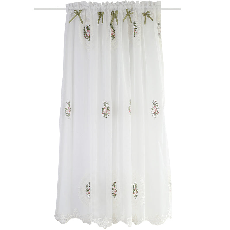 Elegant Sheer Single Voile Eyelet Curtain