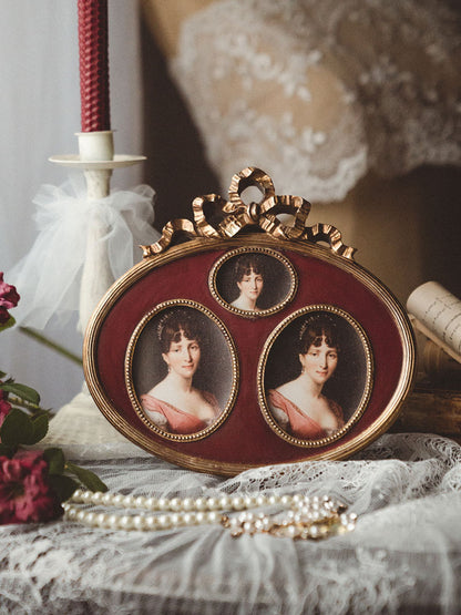 Gold and Red Victorian Vintage Style Photo Frame Wall Art