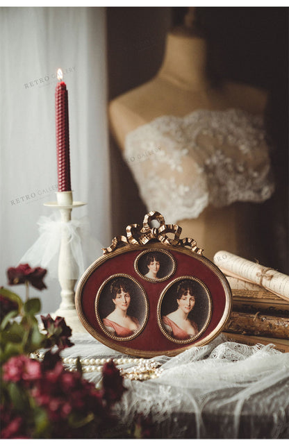 Gold and Red Victorian Vintage Style Photo Frame Wall Art