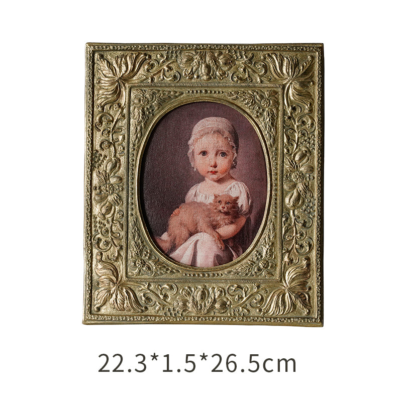 Gold and Red Victorian Vintage Style Photo Frame Wall Art