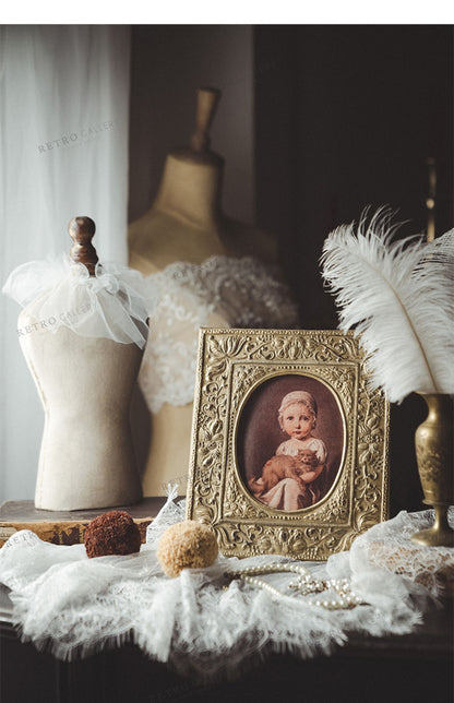 Gold and Red Victorian Vintage Style Photo Frame Wall Art