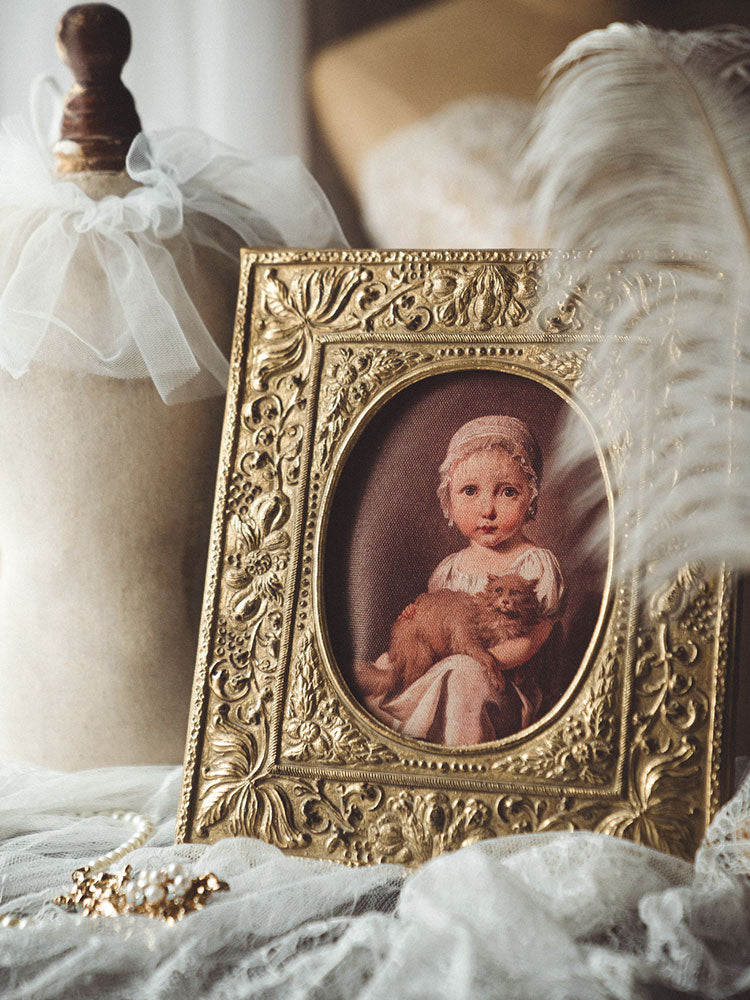 Gold and Red Victorian Vintage Style Photo Frame Wall Art