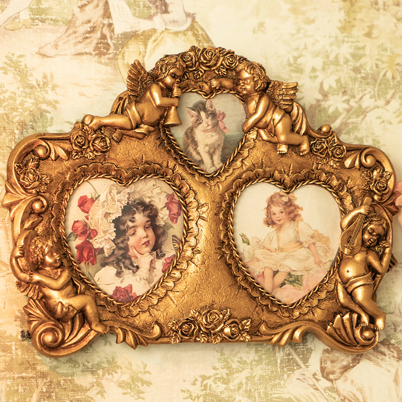 Gold Victorian Vintage Style Angel Photo Frame Wall Art