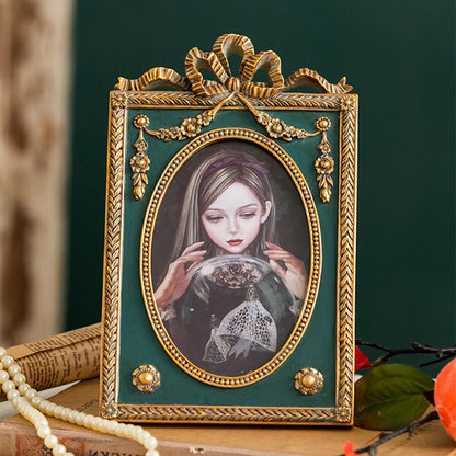 Bronze and Red Victorian Vintage Style Angel Photo Frame Wall Art