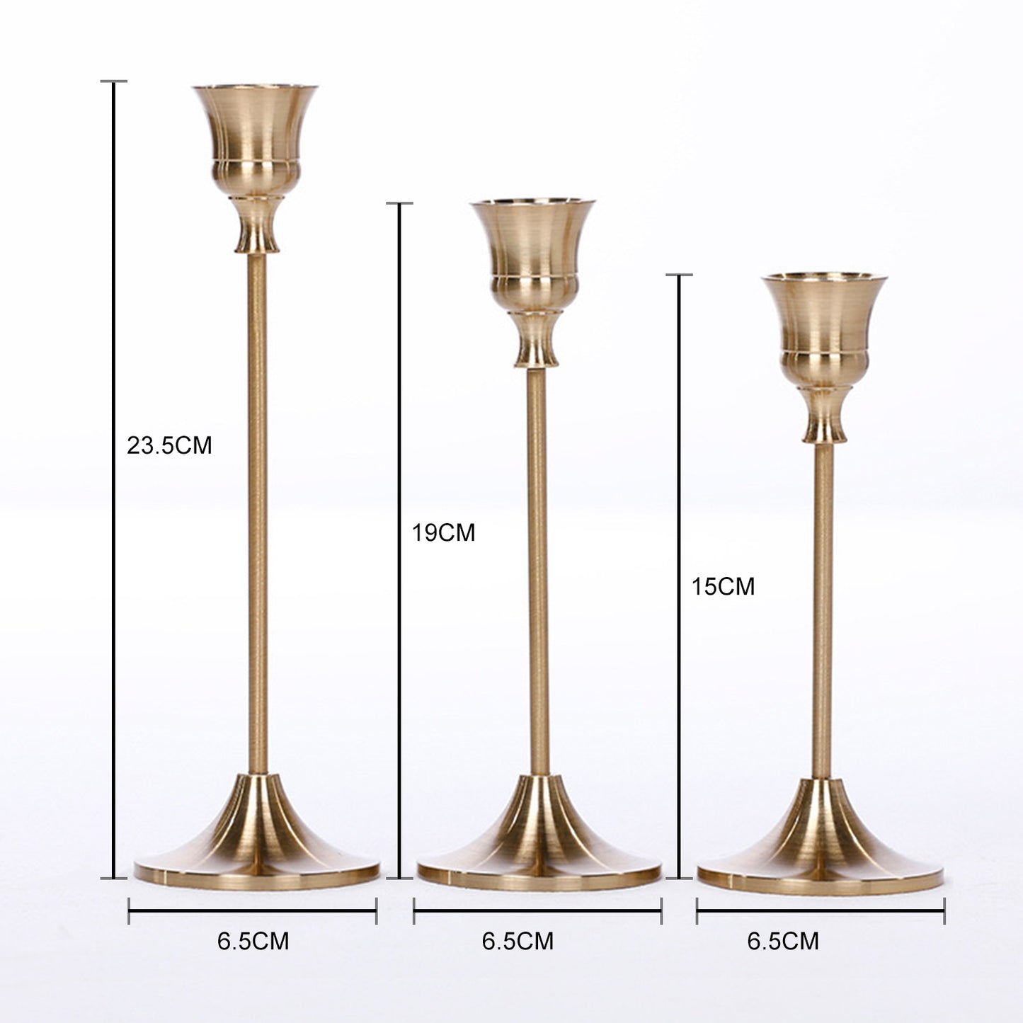 3 Piece  Candlestick Holders Set