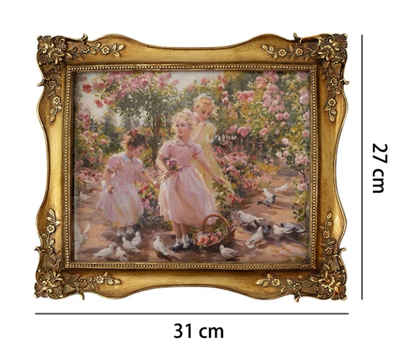 Gold Victorian Vintage Style Angel Photo Frame Wall Art