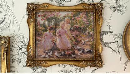 Gold Victorian Vintage Style Angel Photo Frame Wall Art