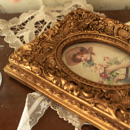 Gold Victorian Vintage Style Angel Photo Frame Wall Art