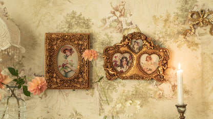 Gold Victorian Vintage Style Angel Photo Frame Wall Art