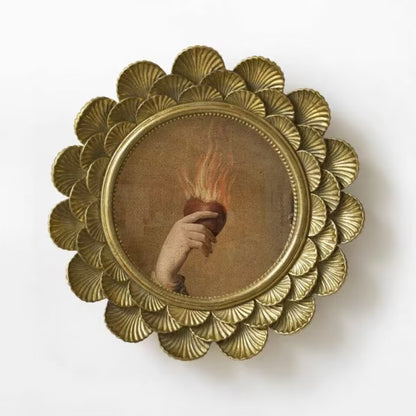 French Style Gold Flower Photo Frame Wall Art