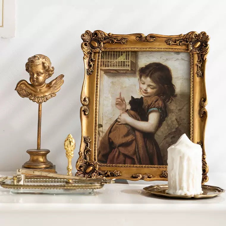 Gold French Victorian Vintage Style Photo Frame Wall Art